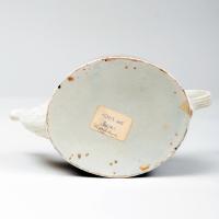 Staffordshire Pearlware Teapot and Cover with Inlaid Agate Surface