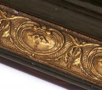 Mirror Neoclassical Green Lacquerwork Woodgrain Original Bevelled Plate Ormolu