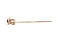 Victorian Opal Set Fly Stickpin c1900