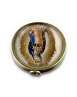 Pendant containing a painting of Our Lady of Guadalupe. Spanish, 18th century