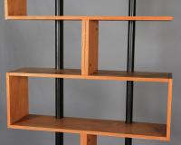 Bookcase Freestanding Teak Ebonized Charlotte Perriand after