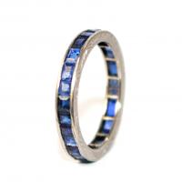 Art Deco Sapphire Full Eternity Ring c.1925 size L