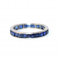 Art Deco Sapphire Full Eternity Ring c.1925 size L