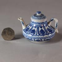 Chinese blue and white miniature teapot, Kangxi (1662-1722)