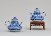 Chinese Blue And White Miniature Teapots