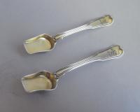 A fine pair of George III Salt Shovels made in London in 1813 by William Eley, William Fearn & William Chawner