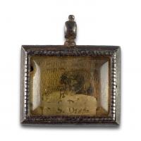 Steel pendant containing a relic of Saint Diego. Spanish, 17th century