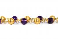 Vintage Amethyst and Gold Bead Necklace