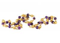 Vintage Amethyst and Gold Bead Necklace