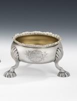 A very fine set of four George II Cauldron Salt Cellars made in London in 1757/58 by David Hennell I