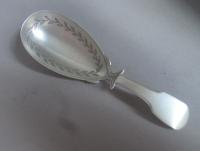 A very unusual George III Caddy Spoon made in London in 1813 by Thomas James