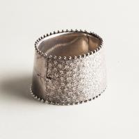 American sterling silver engraved cuff bangle