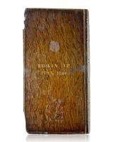 Oak carving of a book made from the timber of the HMS Malta. English, c.1840
