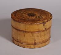 S/4449 Antique Treen 19th Century Spalted Maple Box