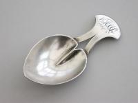 George III Silver Caddy Spoon with heart shaped bowl