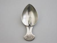 George III Silver Caddy Spoon with heart shaped bowl