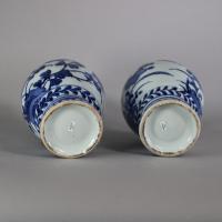Bases of Japanese blue and white jugs
