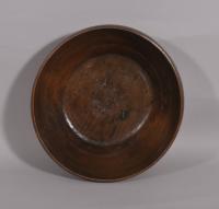 S/4454 Antique Treen Fruitwood Serving Bowl of the Georgian Period