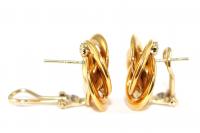 Large Gold Knot Earrings c.1960