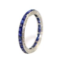 Art Deco Sapphire Eternity Ring c.1930 size L 1/2