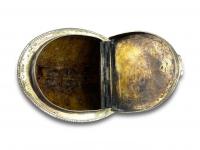 Silver mounted terrapin snuff box. Possibly Italian, early 18th century