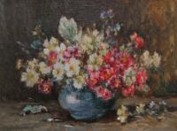 Flowers oil painting Owen Bowen Yorkshire