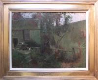 John Henry Inskip "A Cottage Holding, North Yorkshire"  oil painting