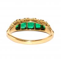 Edwardian Emerald 5 Stone Ring c.1905
