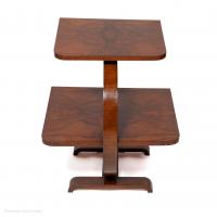Table End Cocktail Table Two Tier Figured Walnut Art Deco
