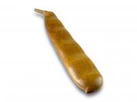 Fruitwood needle case in the form of a runner bean. French, 19th century