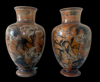 Pair of Martin Brothers Vases