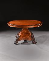 Rare 19th Century Peters of Genoa Satinwood & Rosewood Centre Table