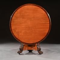 Rare 19th Century Peters of Genoa Satinwood & Rosewood Centre Table