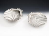 A fine pair of George III Butter Shells made in London in 1777 by Andrew Fogelberg