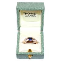 Edwardian Sapphire & Diamond 3 Stone Ring - Kochert c.1910