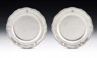 An Extremely Fine Pair of George II Second Course Dishes made in London in 1754 by John Jacobs