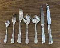 Carrs sterling silver rattail cutlery flatware set