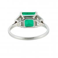 A Vintage Emerald and Diamond Ring, Colombian Origin, Circa 1950