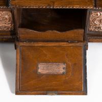 A large ornamental casket made from the oak and copper of HMS Foudroyant, Nelson’s flagship 1799-1801