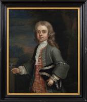 Portrait oil painting of a boy, C1715, circle of Robert Byng