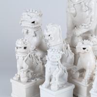 Chinese Blanc De Chine porcelain Foh Dogs