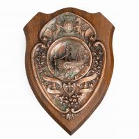 A HMS Victory centennial copper shield