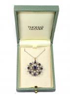 Victorian Sapphire & Diamond 'Snowflake' Pendant c.1890