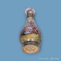 French Enamel and Silver Scent Bottle, circa 1900