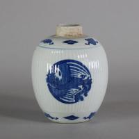 Chinese phoenix blue and white vase, 17th century