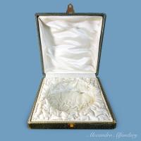 A French Gilt Metal Box With Limoges Enamel Portrait Set in Bespoke Leather and Silk Lined Box, circa 1890