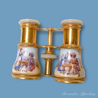 A Superb Pair ofFrench Enamel and Gilt Brass Opera Glasses, circa 1880-1900