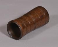 S/4508 Antique Treen 18th Century Fruitwood Double Ended Spice Culinary Measure