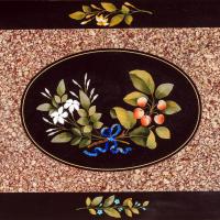 A Carved Giltwood Low Centre Table with A Pietre Dure Marble Top