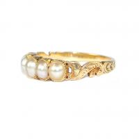 Regency Pearl 5 Stone Ring c.1820